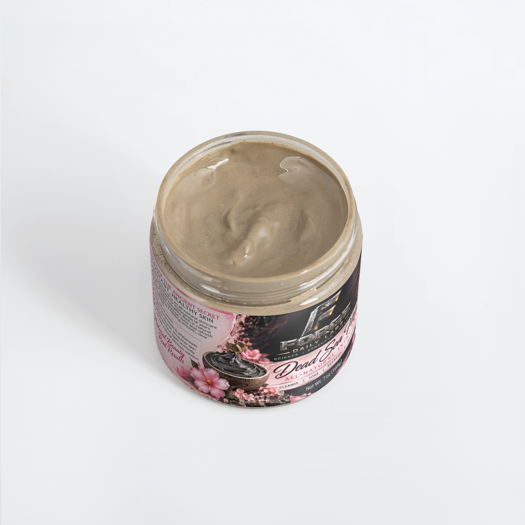 An open jar of Dead Skin Cell mask cream showing the beige-colored product inside, set against a plain white background.