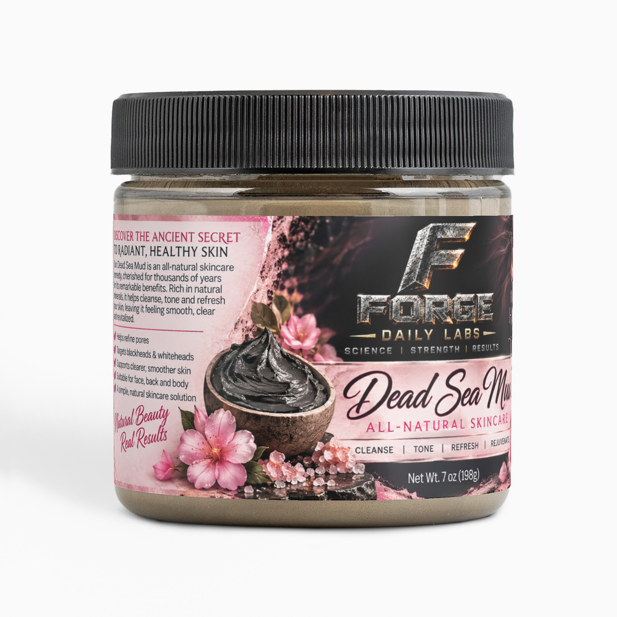 Forge Daily Labs Dead Sea Mud skincare treatment for cleansing and refreshing skin.